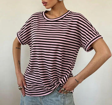 NEW T-SHIRT CON RIGHE MULTICOLOR