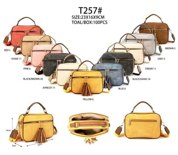 MINI BAG CON FRANGE E APERTURA NEI LATI