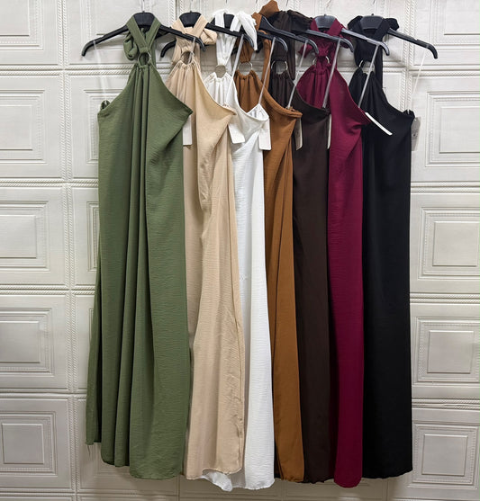 VESTITO CON ANELLO E BRETELLE BASIC