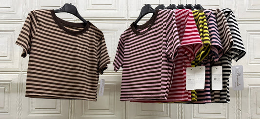 T-SHIRT A RIGHE MULTICOLOR