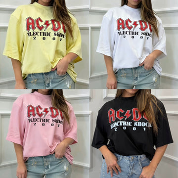 T-SHIRT CON SPALLINE ACDC