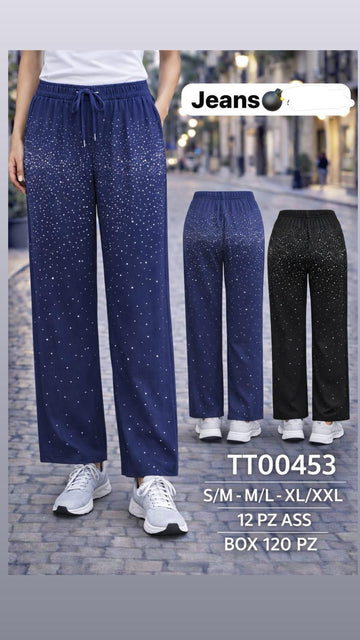 JEANS CON LACCIO BRILLANTINATO