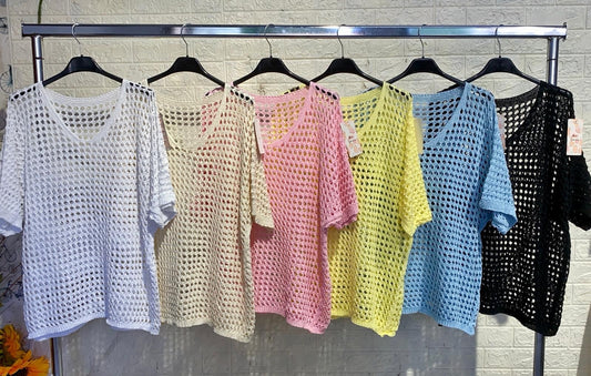 MAGLIA IN FILO CON COLLO A V