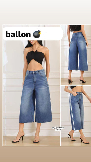 JEANS 3/4 CON BANDE