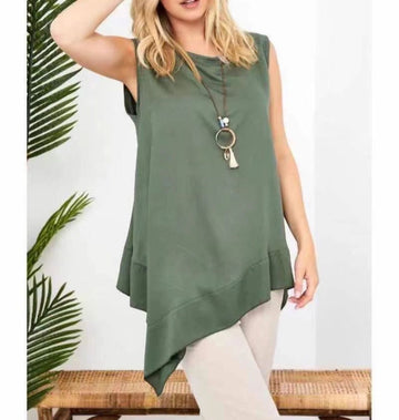 MAGLIA ASSIMETRICA COMODA CON COLLANA PEACE