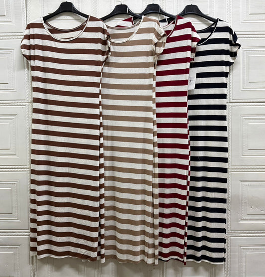 VESTITO LUNGO A RIGHE