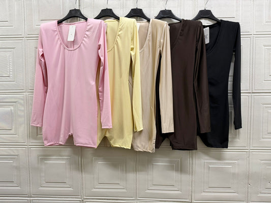 TUTINA CON SPALLINE A MANICHE LUNGHE