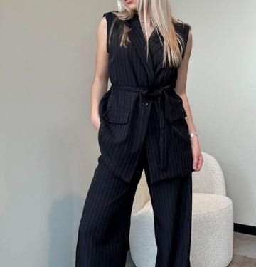 COORDINATO GESSATO A RIGHE