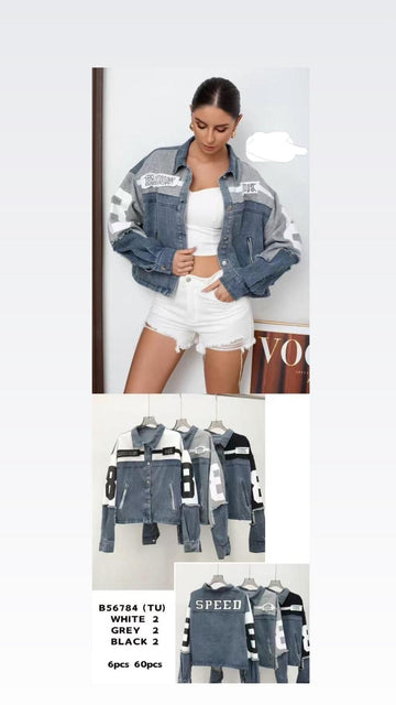 GIUBBINO DI JEANS COLLEGE SPEED
