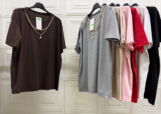 MAGLIA CURVY CON COLLANA FISSA