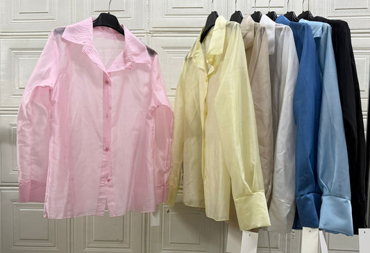 CAMICIA BASIC TRASPARENTE