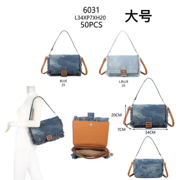 BORSA DI JEANS A TRACOLLA GRANDE