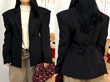 GIACCA CON SPALLINE E NODO RETRO