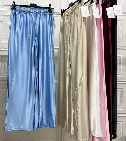 PANTALONE A PALAZZO LUCIDO