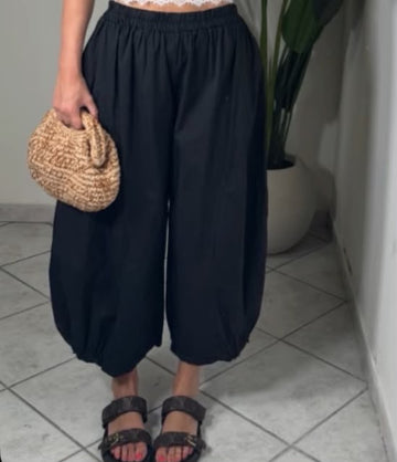 PANTALONE BALLOON 3/4 IN COTONE