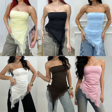 TOP A FASCIA LUNGA IN PIZZO