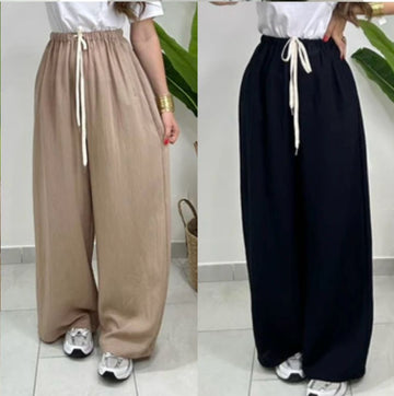 PANTALONE A PALAZZO MISTO LINO