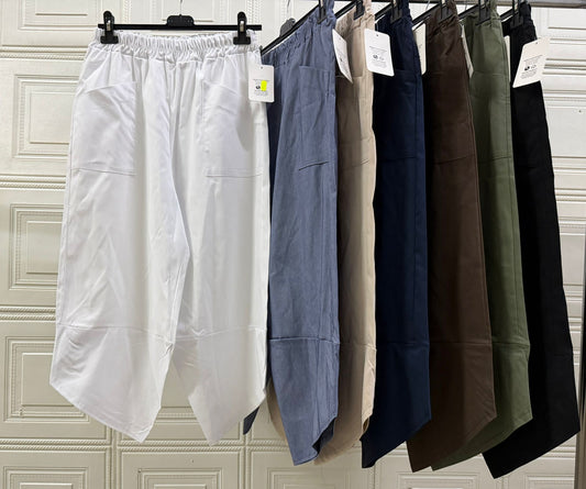 PANTALONE 3/4 ASSIMETRICI IN CAVIGLIA