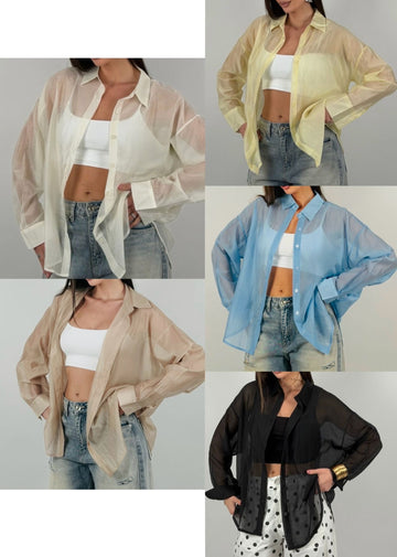 CAMICIA BASIC TRASPARENTE
