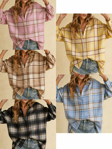 CAMICIA LUNGA A QUADRI