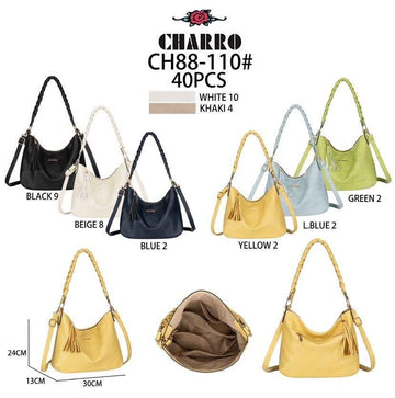 BORSA CHARRO CON FRANGIA E TRACOLLA TRECCIATA