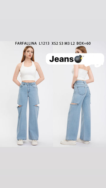 JEANS TAGLIATO AI LATI
