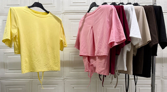 MAGLIA CON SPALLINA CON LACCIO RETRO