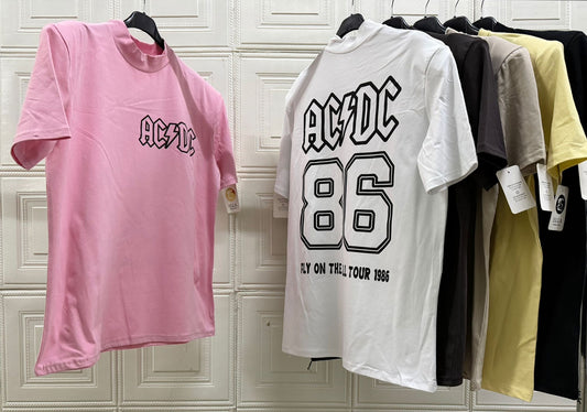 MAGLIA ACDC CON STAMPA AVANTI E RETRO