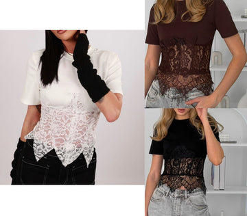 MAGLIETTA CON PIZZO SOTTO