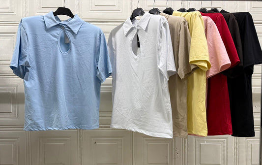 MAGLIA A POLO CON BUCO IN PETTO