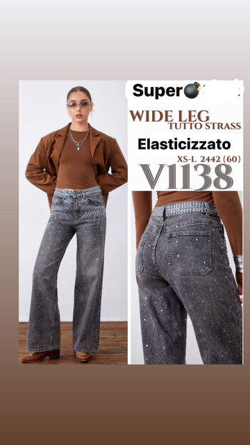 JEANS A PALAZZO DIAMOND GRIGIO