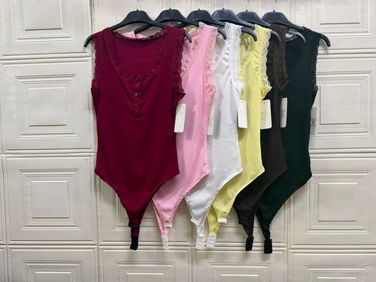 BODY BASIC CON BORDI IN PIZZO