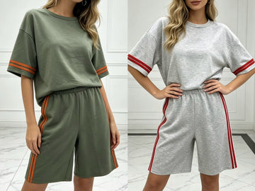 COORDINATO DI TUTA CON BERMUDA E BANDE