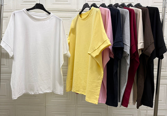 T-SHIRT OVERSIZE TINTA UNITA