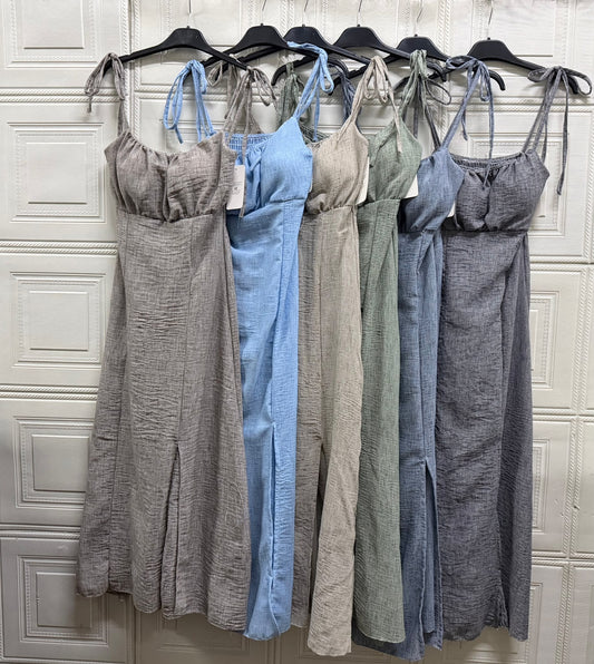 VESTITO DUBAI CON SPACCO NEL LATO
