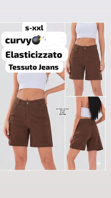 PANTALONCINO BROWN CON CINTURA