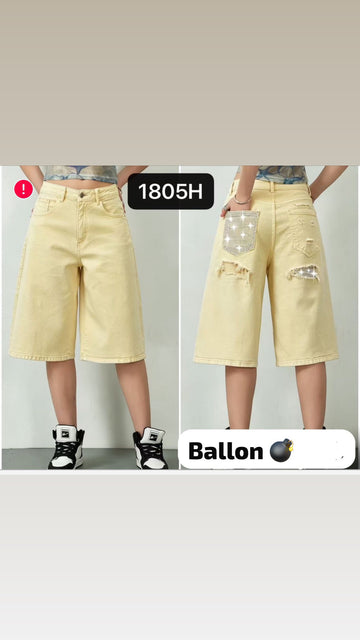 BERMUDA YELLOW CON TASCHINO RETRO BRILLANTINATO