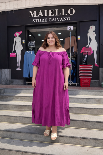 VESTITO LUNGO CURVY AMBRA