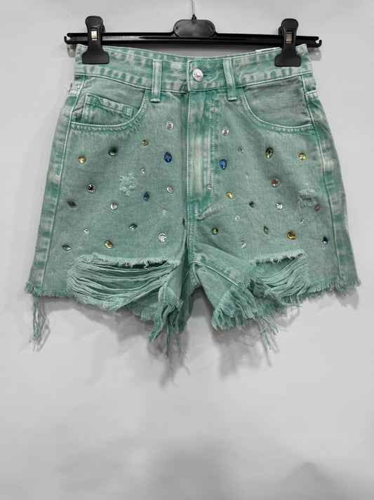 PANTALONCINO VERDE SFUMATO DIAMOND ART.W3288-1