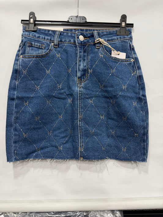 GONNA BRILLANTINATA DI JEANS