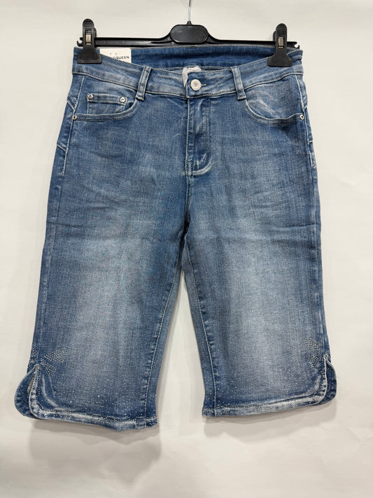 BERMUDA PUSH-UP CON FIOCCO SUL LATO BRILLANTINATO ART.1556