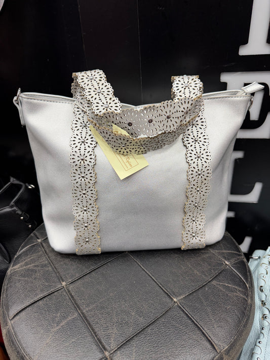 BORSA CON MANICO A FIORE
