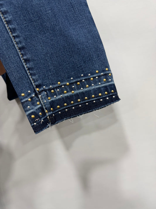JEANS SKINNY CON BORCHIE