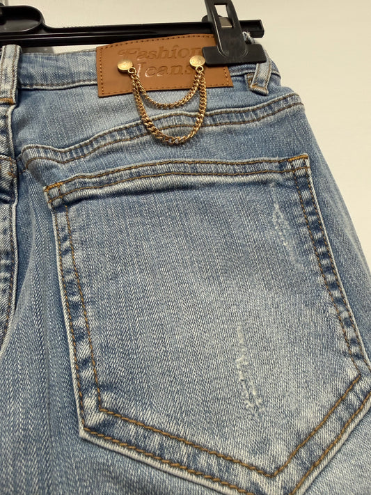 JEANS CON CATENINA RETRO