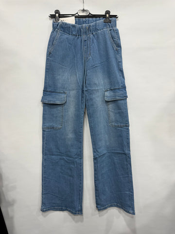 JEANS CARGO CARAMELLA A PALAZZO