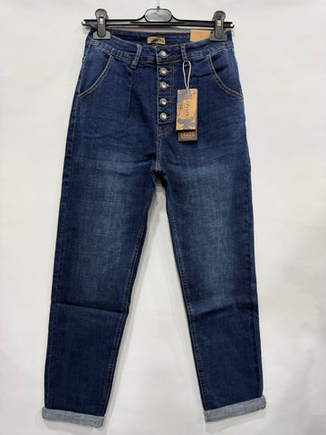 JEANS CON SERIE DI BOTTONI ART H2729-N