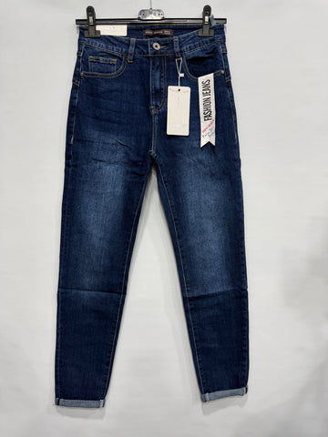 SKINNY BLU CON PIEGHINO