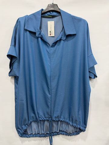 MAGLIA A CAMICIA CURVY CON LACCIO MOLLA GIU