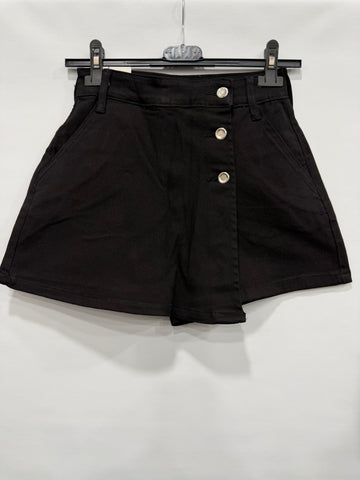 PANTAGONNA DI JEANS BLACK BOTTON SILVER ART.MG598C