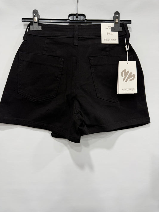 PANTAGONNA DI JEANS BLACK BOTTON SILVER ART.MG598C